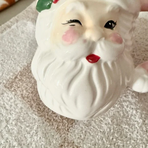 Vintage Inspired Pink Santa Mug Pastel Christmas - Picture 7 of 8